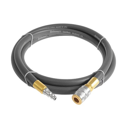 Continental PLG05030-05-51 - 1/2" x 5 ft PVC Coupled Multipurpose Air Hose 300 psi GY