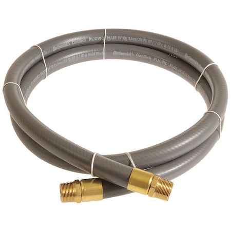 Continental PLG07525-10-11 - 3/4" x 10 ft PVC Coupled Multipurpose Air Hose 250 psi GY