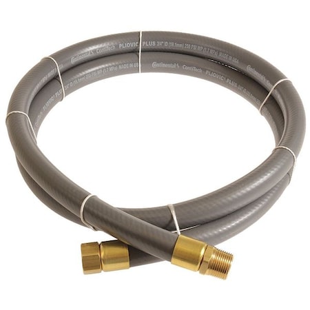 Continental PLG07525-03-31 - 3/4" x 3 ft PVC Coupled Multipurpose Air Hose 250 psi GY