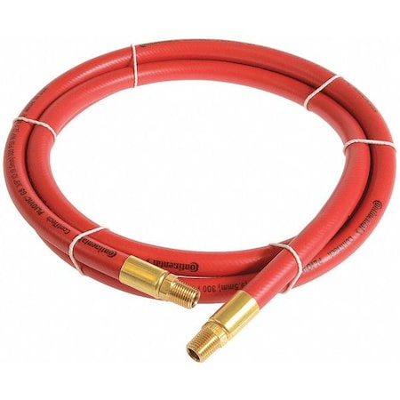Continental PLR02530-05-11 - 1/4" x 5 ft PVC Coupled Multipurpose Air Hose 300 psi RD