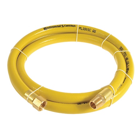 Continental PLY02530-20-31 - 1/4" x 20 ft PVC Coupled Multipurpose Air Hose 300 psi YL
