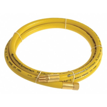 Continental PLY05030-05-31 - 1/2" x 5 ft PVC Coupled Multipurpose Air Hose 300 psi YL