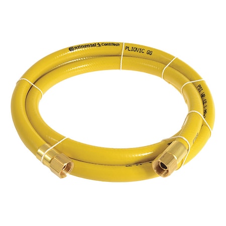 Continental PLY02530-15-41 - 1/4" x 15 ft PVC Coupled Multipurpose Air Hose 300 psi YL