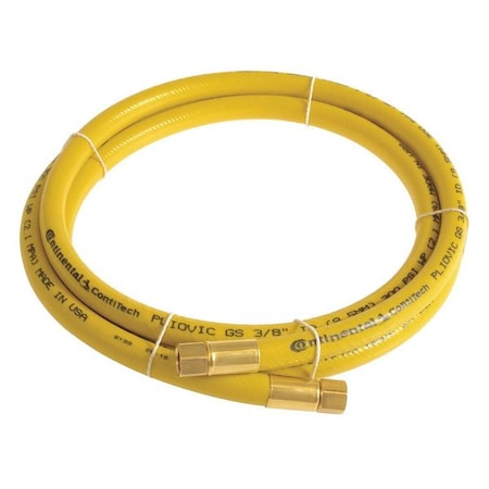 Continental PLY05030-05-41 - 1/2" x 5 ft PVC Coupled Multipurpose Air Hose 300 psi YL