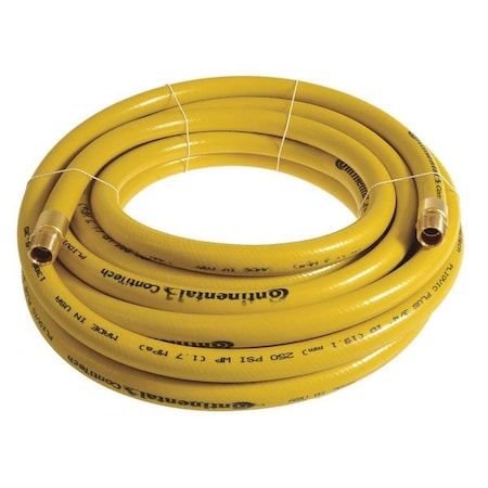 Continental PLY10025-25-11 - 1" x 25 ft PVC Coupled Multipurpose Air Hose 250 psi YL