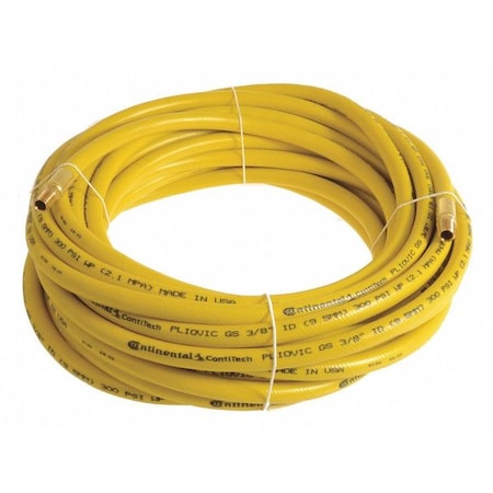 Continental PLY03830-75-13 - 3/8" x 75 ft PVC Coupled Multipurpose Air Hose 300 psi YL