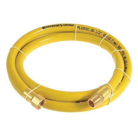 Continental PLY05030-25-31 - 1/2" x 25 ft PVC Coupled Multipurpose Air Hose 300 psi YL