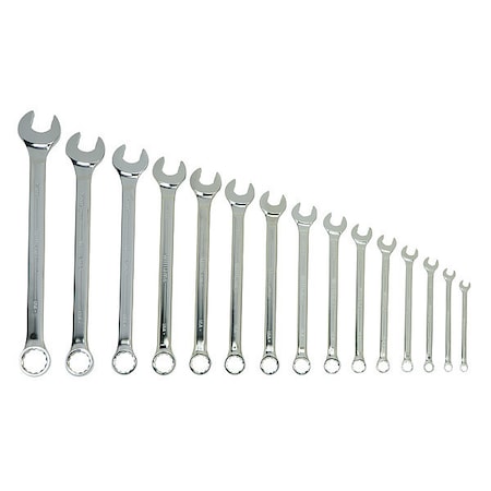 Williams WS-1172SCA - Williams Combination Wrench Set,15 Pcs,Satin