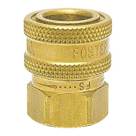 Foster 12FS - Straight-Thru Quick Connect Socket, 1/8 in FPT, Brass