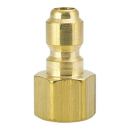 Foster 100FPB - Straight-Through Quick Connect Plug, 1 in FPT, Brass