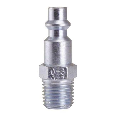 Foster 10-3 - Industrial Plug Coupler, 1/4 in x 1/4 in MPT, 3 Series, Brass/Steel