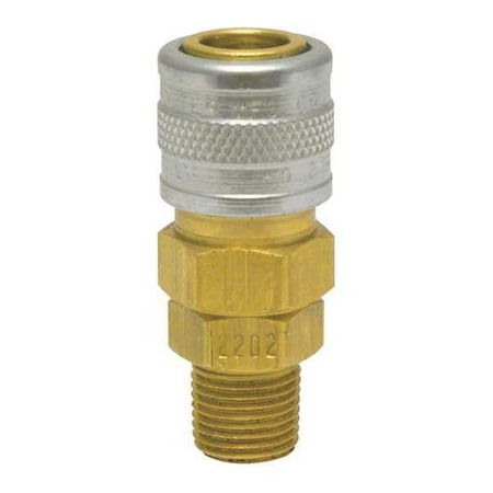 Foster 2202 - Manual Socket Sleeve Coupling, 1/8 in x 1/8 in MPT, 2 Series, Brass/Steel