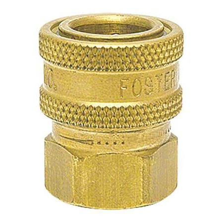 Foster 25FS - Straight-Thru Socket, 1/4 in FPT, Brass