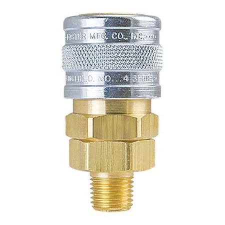 Foster 4504 - Manual Socket, 3/8 in x 1/2 in MPT, Brass/Steel