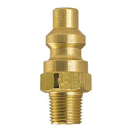 Foster O-10 - Quick Connect Plug, 1/4 in Body Size, 1/4 in MNPT, Brass