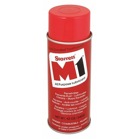 Starrett M1-95173 - Penetrating Lubricant, 12 oz, Aerosol Spray Can, Mineral Oil Base, Not Rated, Amber, 12 PK