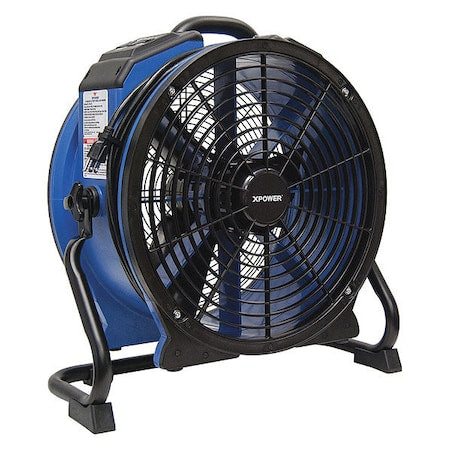 Xpower X-48ATR - Industrial High Temperature Axial Air Mover W/ Power Outlets and 3 hr Timer, 1/3 HP, 3600 CFM, 2.8 Amps, Variable Speed