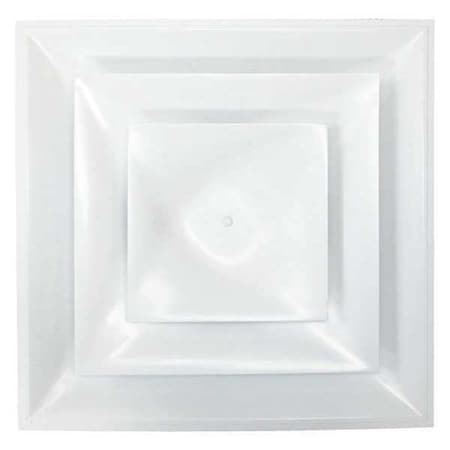 American Louver STR-C-14W - 14 in Square 3 Cone Diffuser, White