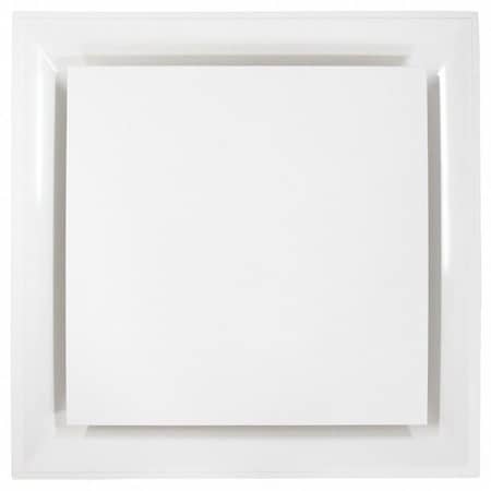 American Louver STR-PQ-10W - 10 in Square Square Plaque Diffuser, White