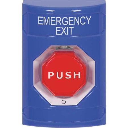 Safety Technology International SS2409EX-EN - Emergency Exit Push Button,Blue,SPDT