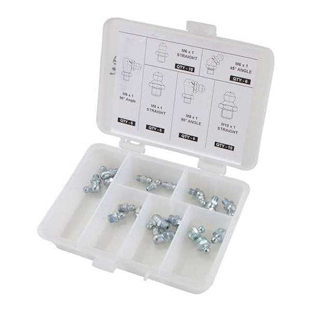 Westward 52NZ88 - Grease Fitting Kit,No. Pieces 44,PK44
