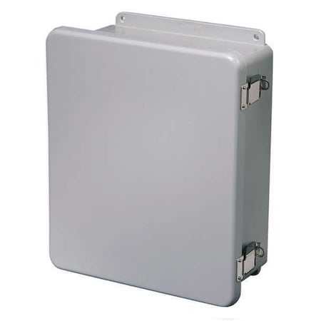 Wiegmann HW-WHJ60404CHQR - Padlockable Hasp Electrical Enclosures, 5.84 in H, 5.95 in D, 4 in W, 1, 12, 3 R, 4 X, 6 P, Fiberglass