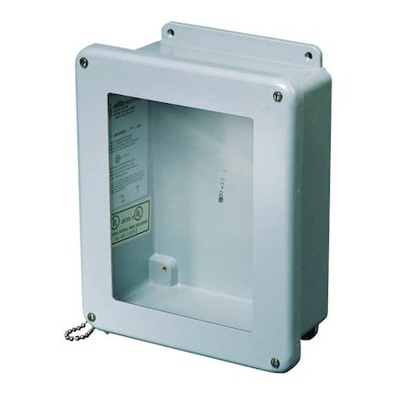 Wiegmann HW-J80604SCW - Captive Screws Electrical Enclosures, 7.73 in H, 4.45 in D, 6 in W, 1, 12, 3 R, 4 X, 6 P, Fiberglass
