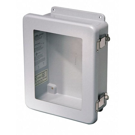 Wiegmann HW-J141206CHQRW - Padlockable Hasp Electrical Enclosures, 13-1/2 in H, 5.94 in D, 12 in W, 1, 12, 3 R, 4 X, 6 P