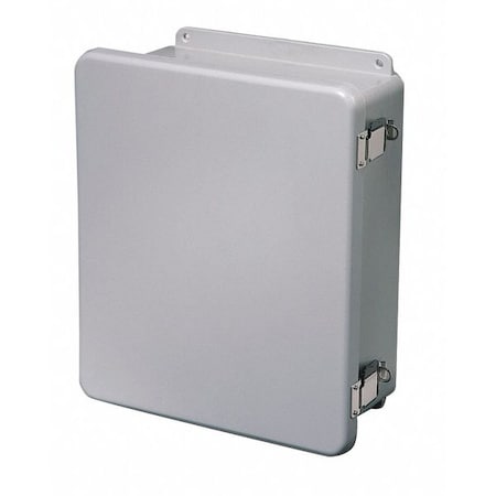 Wiegmann HW-J161406FCHQR - Padlockable Hasp Electrical Enclosures, 15.60 in H, 5.94 in D, 14 in W, 1, 12, 3 R, 4, Fiberglass