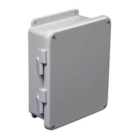 Wiegmann HW-J80604FCHSC - Captive Screws Electrical Enclosures, 7.73 in H, 4.45 in D, 6 in W, 12, 4 X, 6 P, Fiberglass