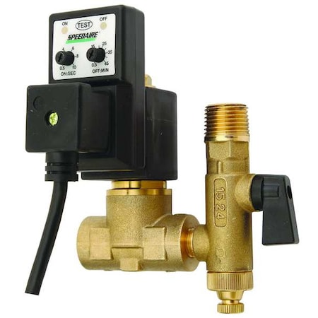 Speedaire 8502-1-110-1-1-4 - Auto Drain Valve,Drain Size 1/4",1.0 gpm