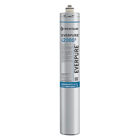 Pentair Everpure EV961222-75 - Replacement Ice Maker Quick Connect Filter, 0.5 micron, 1.7 gpm, 9000 gal, 20-3/4 in H