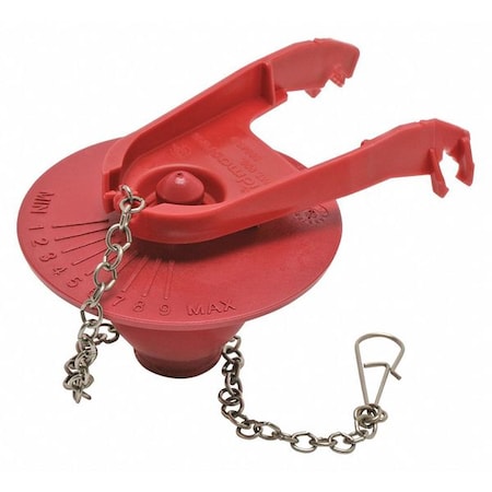 Fluidmaster PRO56G - Adj. Flapper, Red, 2", Plastic and Rubber