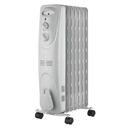 Dayton 53TY90 - Portable Electric Heater, 1500, 120 V AC, 1 Phase, 5118 Btu H, Non-Oscillating