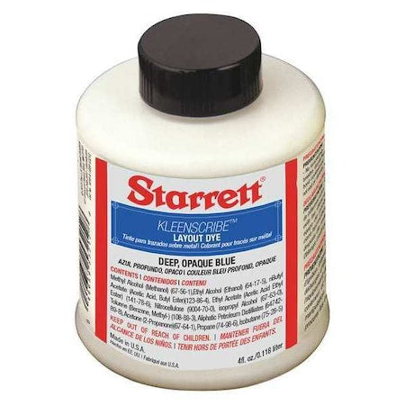 Starrett 1610-4 - Layout Fluid,Liquid,Blue,4 oz.