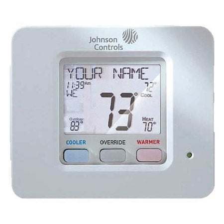 Johnson Controls T8490 - Digital Thermostat, 7 Programs, 4 H, 2 C, Wall Mount, Hardwired, 24 VAC