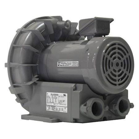 Fuji Electric VFZ501A-7W - Regenerative Blower, 2.7 hp, 84.7 in wc Max Op Pressure, 83 in wc Max Vacuum