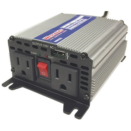 Westward 54DC42 - Power Inverter, Modified Sine Wave, 400 W Peak, 200 W Continuous, 2 Outlets
