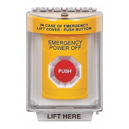 Safety Technology International SS2241PO-EN - Emergency Power Off Push Button,2-7/8" D