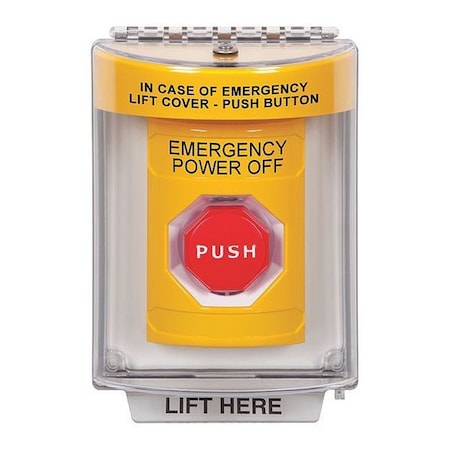 Safety Technology International SS2245PO-EN - Emergency Power Off Push Button,2-7/8" D