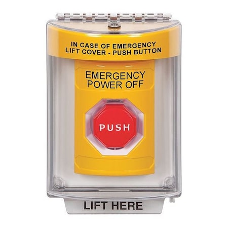 Safety Technology International SS2232PO-EN - Emergency Power Off Push Button,2-7/8" D
