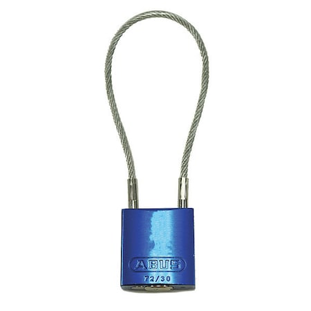Abus 13063 - Lockout Padlock, Keyed Alike, Aluminum, Blue, 4 in Shackle Height, 1 3/16 in Body Width