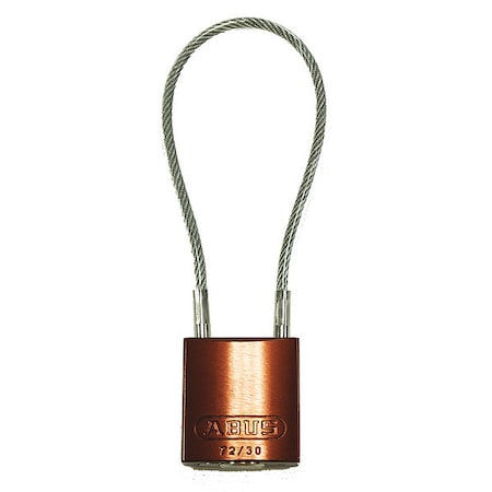 Abus 13075 - Lockout Padlock, Keyed Alike, Aluminum, Brown, 4 in Shackle Height, 1 3/16 in Body Width