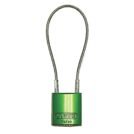 Abus 13066 - Lockout Padlock, Keyed Alike, Aluminum, Green, 4 in Shackle Height, 1 3/16 in Body Width