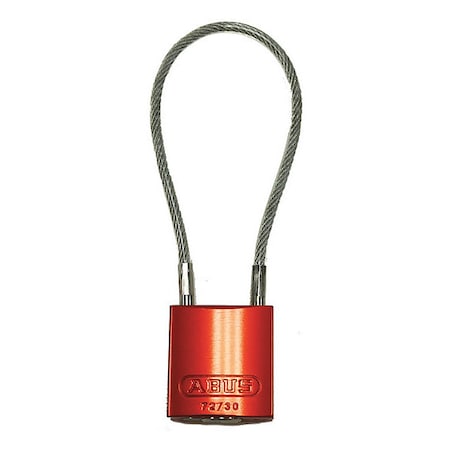 Abus 13072 - Lockout Padlock, Keyed Alike, Aluminum, Orange, 4 in Shackle Height, 1 3/16 in Body Width