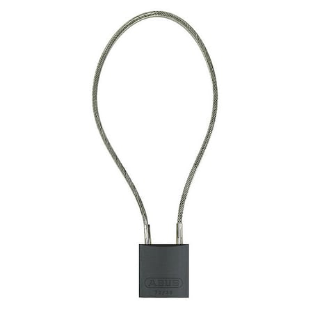 Abus 13084 - Lockout Padlock, Keyed Alike, Aluminum, Black, 8 1/4 in Shackle Height, 1 3/16 in Body Width