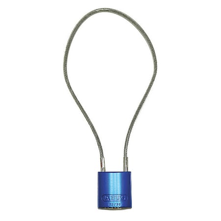 Abus 13090 - Lockout Padlock, Keyed Alike, Aluminum, Blue, 8 1/4 in Shackle Height, 1 3/16 in Body Width