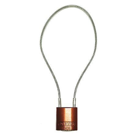 Abus 13102 - Lockout Padlock, Keyed Alike, Aluminum, Brown, 8 1/4 in Shackle Height, 1 3/16 in Body Width