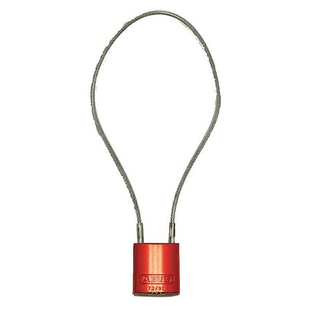 Abus 13099 - Lockout Padlock, Keyed Alike, Aluminum, Orange, 8 1/4 in Shackle Height, 1 3/16 in Body Width
