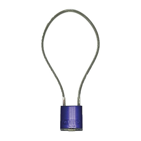 Abus 13042 - Lockout Padlock, Keyed Different, Aluminum, Purple, 8 1/4 in Shackle Height, 1 3/16 in Body Width